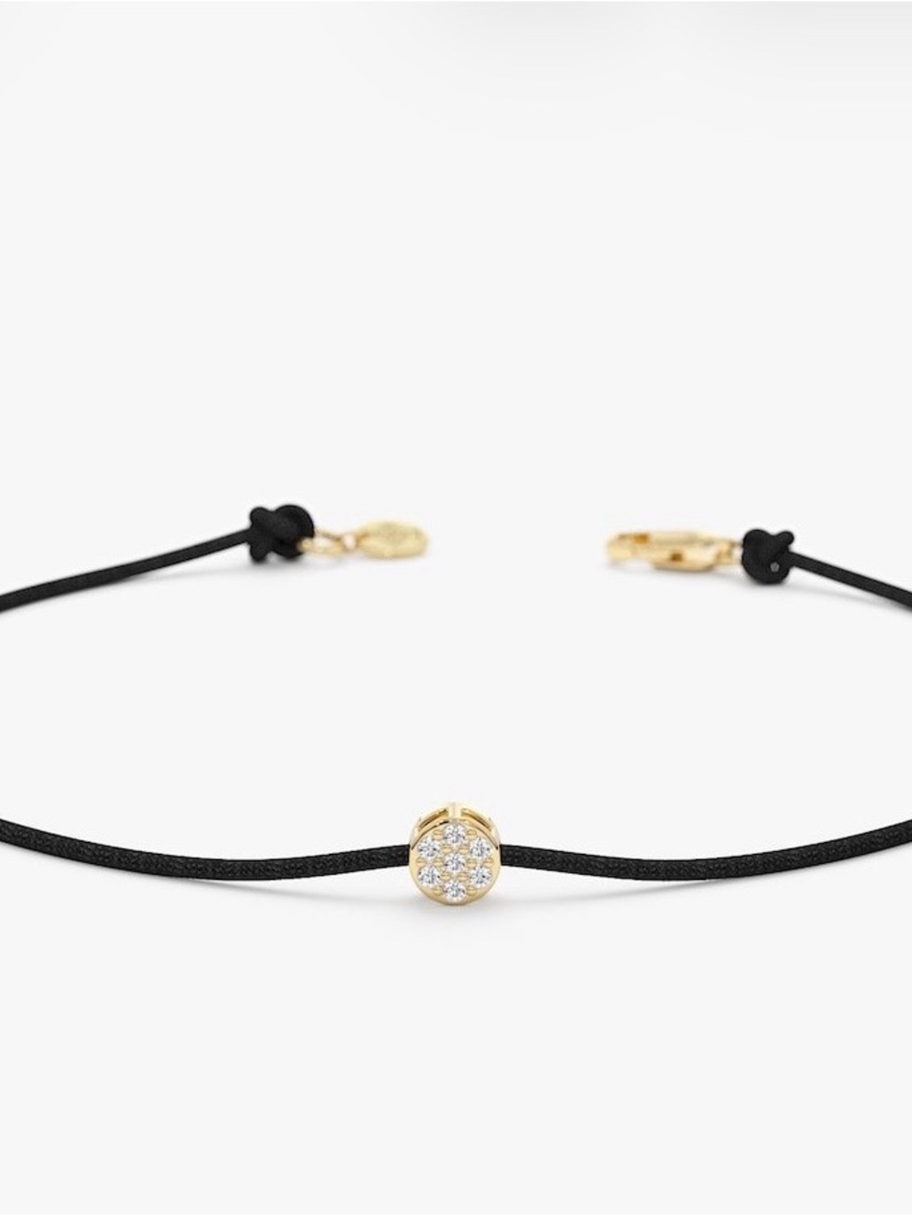 14k Solid rose gold diamond black core bracelet.
